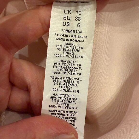 NWT ASOS DESIGN Off Shoulder Cutout Midi Dress with Asymmetric Hem in Rosewater - Picture 15 of 15